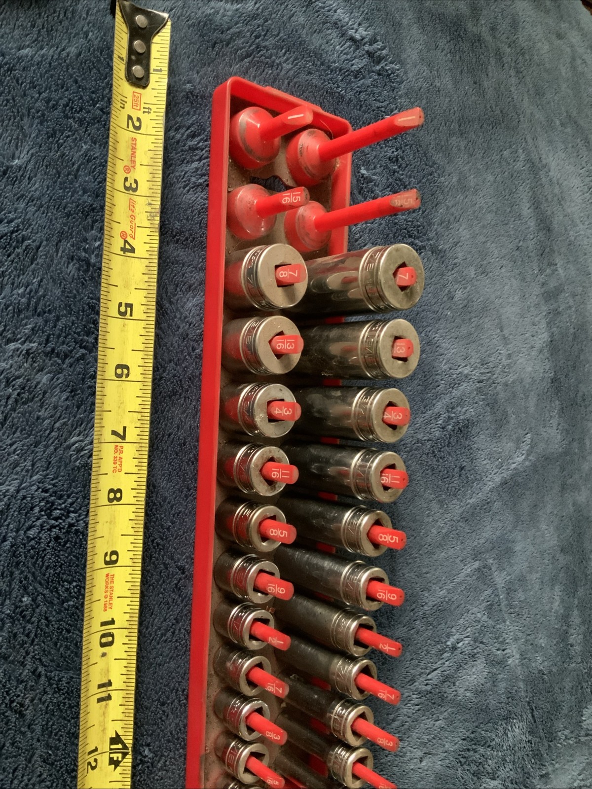 Snap On 3/8” Drive Deep And Shallow Socket Set, Sae, 6pt…..see Pics For Sizes….