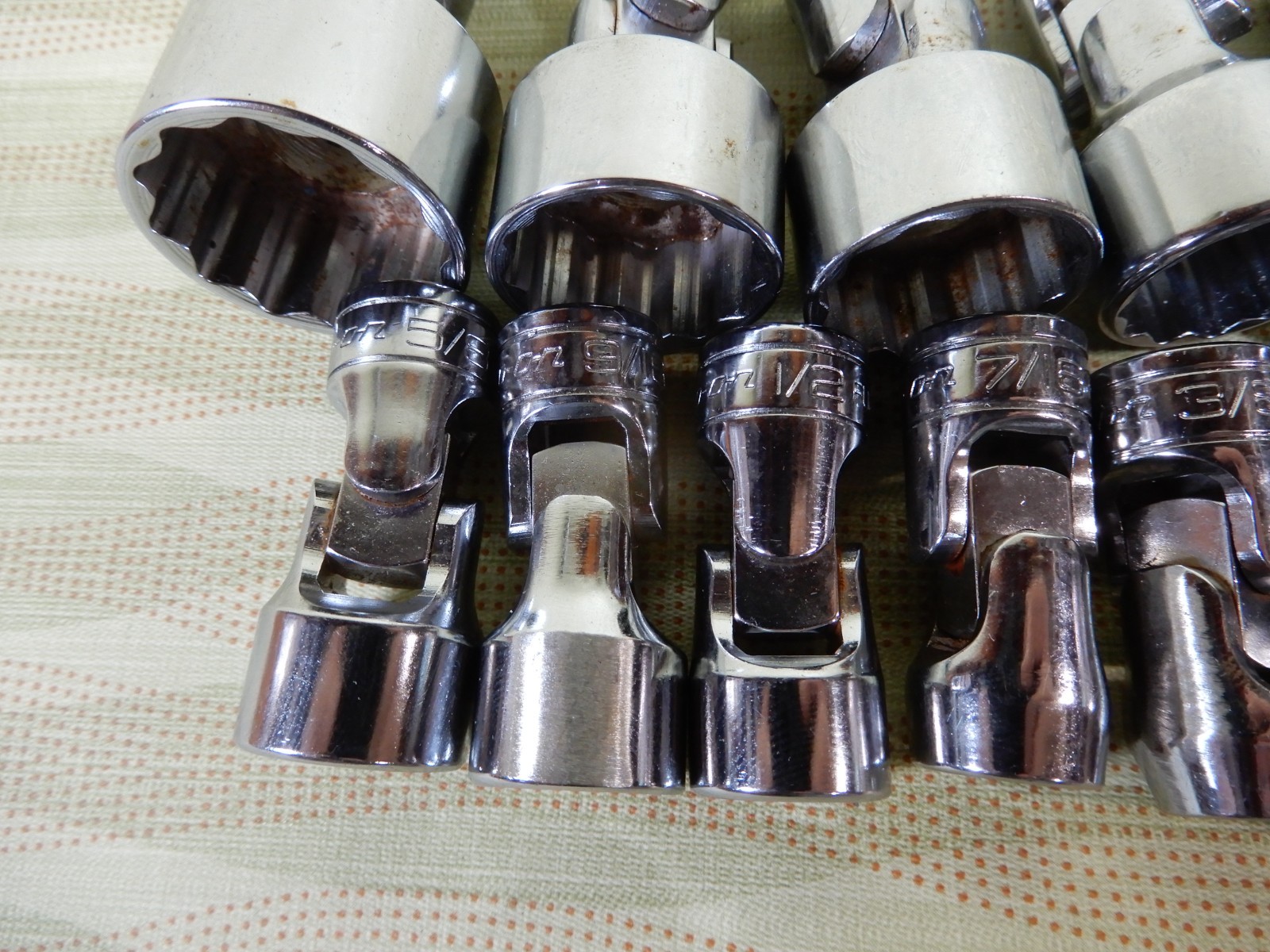 Snap-On Swivel End Socket Set 3/8 Drive 11 Pieces Great Condition VX