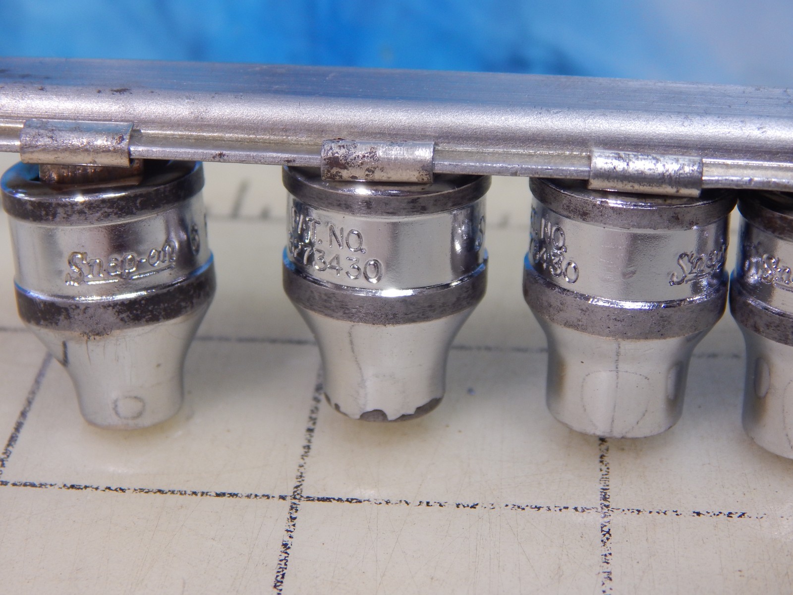 Snapon socket set 3/8″ dr. FSM series, Metric 6 point W/ A269 Rail, 6-14, 16-18