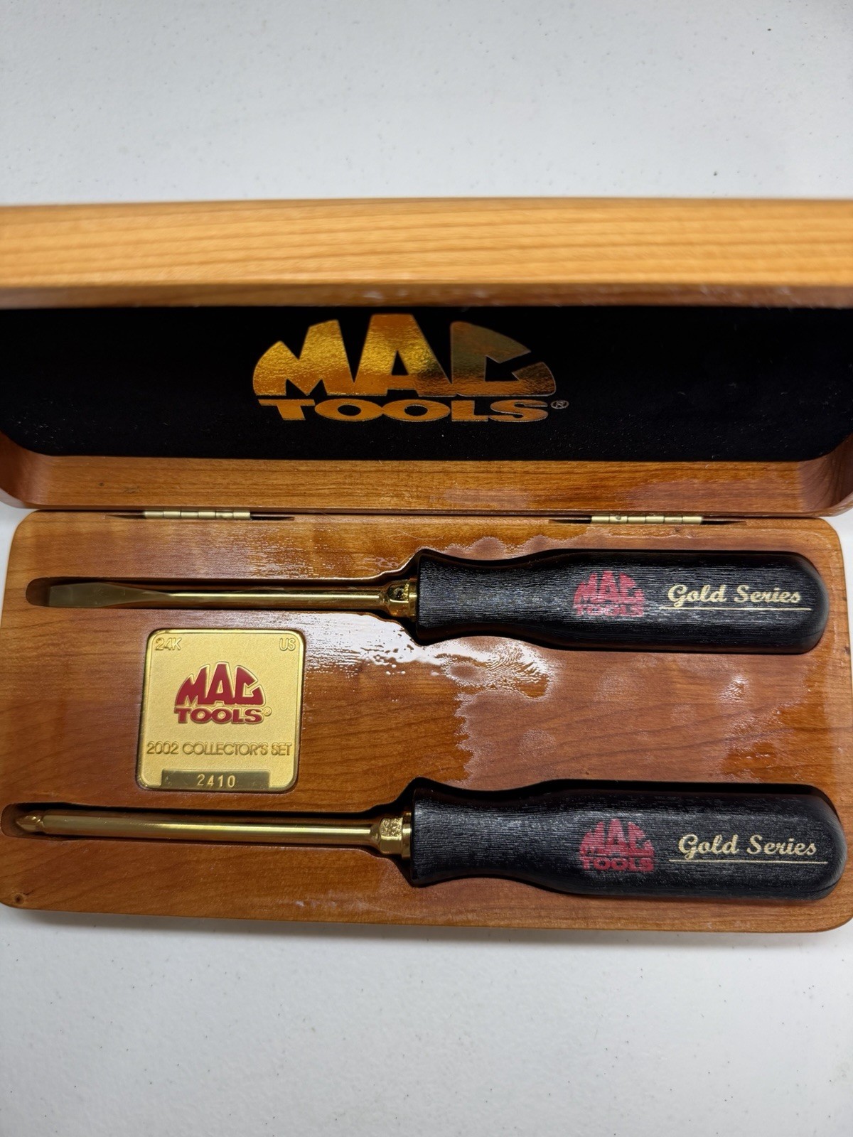 Mac Tools 2002 Limited 24K Gold-Plated Screwdriver Series Set #2410