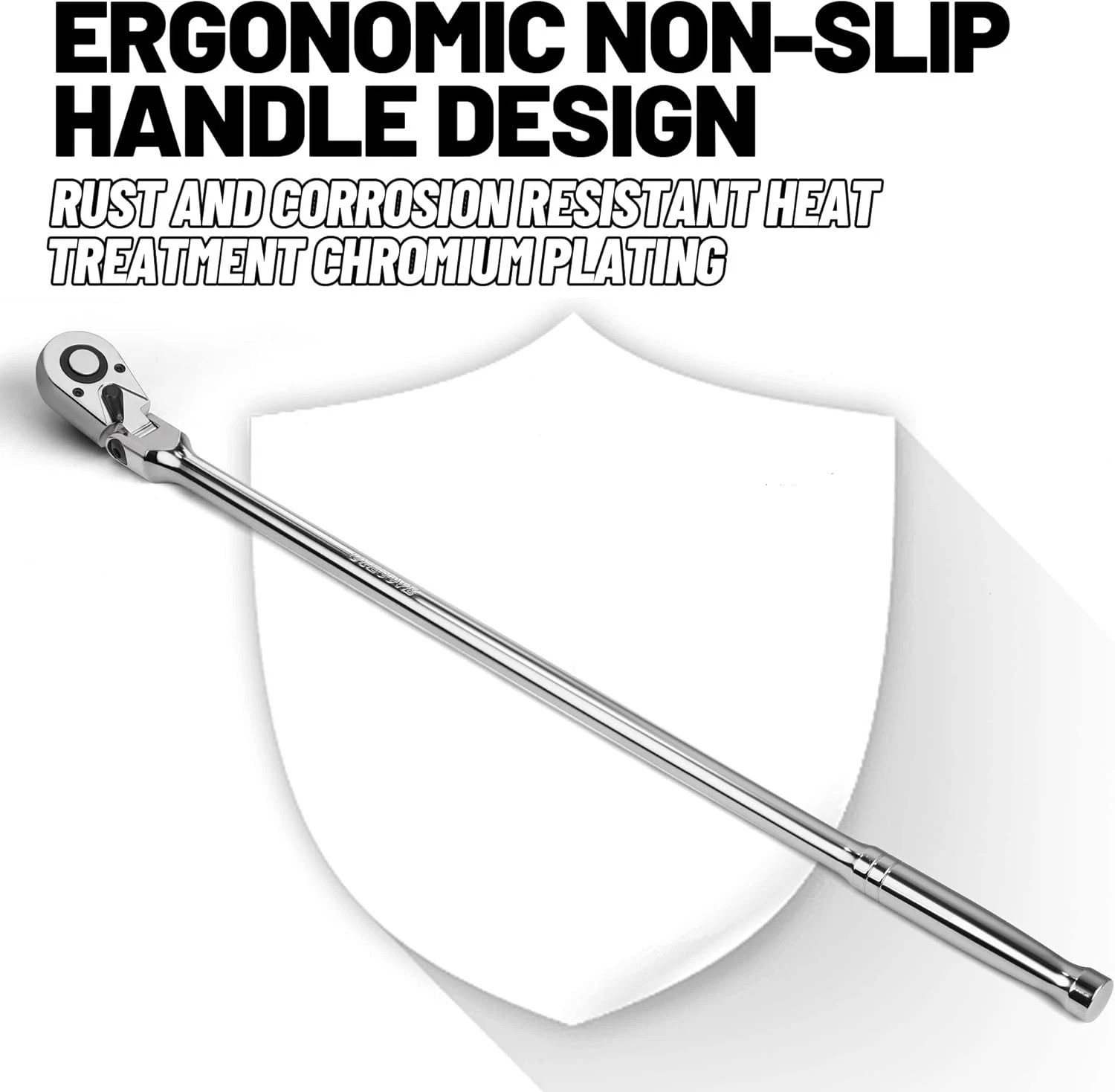 Pro 1/2 Drive Ratchet – 24″ Flex Head, 72 Tooth, Cr-Mo, Quick Release