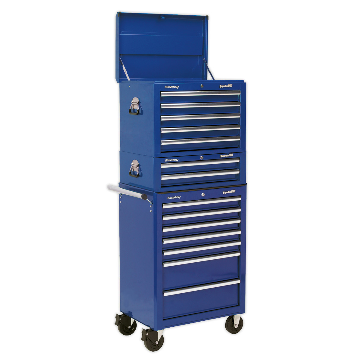 Sealey APSTACKTC Topchest, Mid-Box & Rollcab Combination 14 Drawer