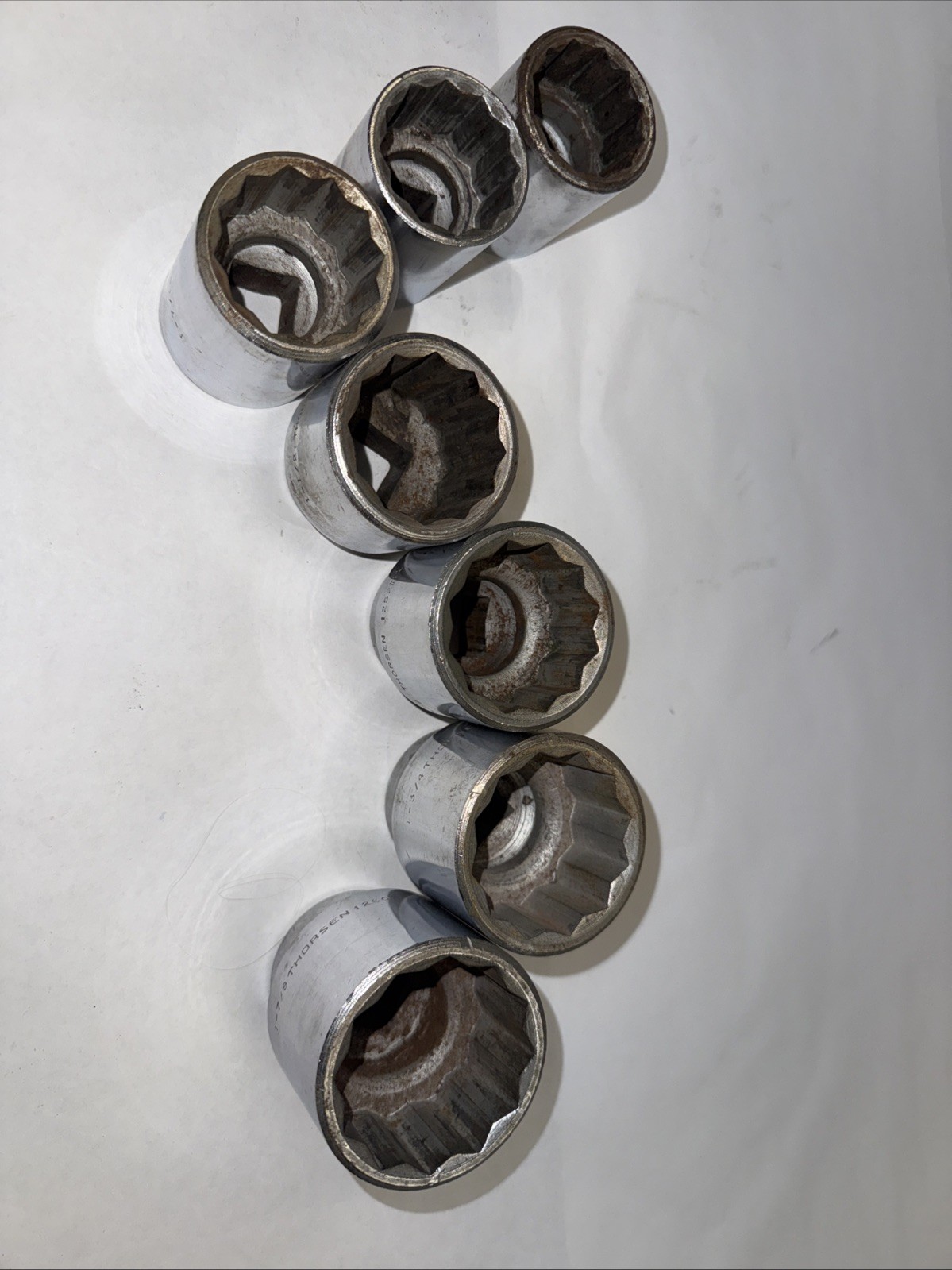 Thorsen 3/4» Drive 12 Point Socket 1-5/16 to 1-7/8 in Size, 7 Pcs Set, Made USA