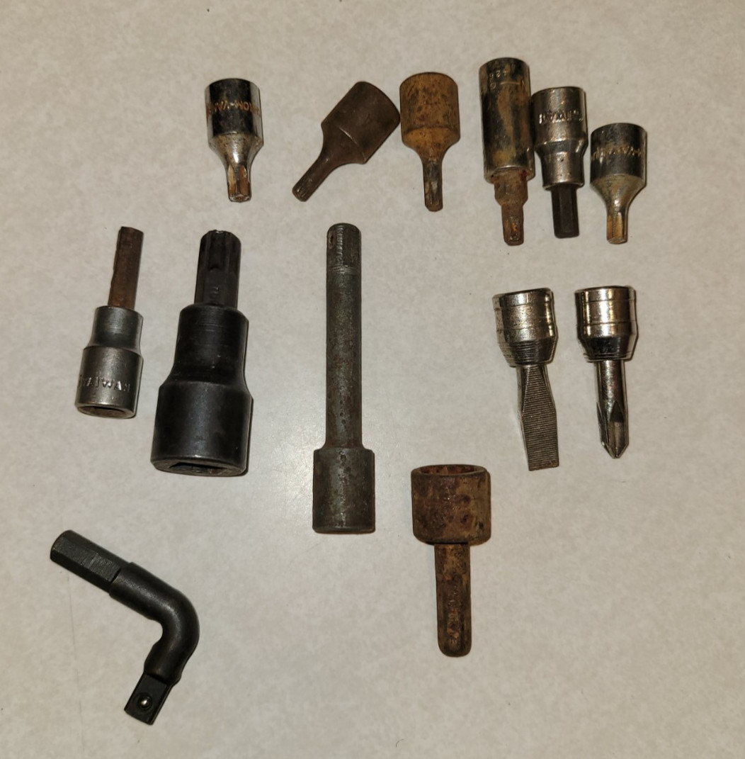 Mixed Lot of Tools Small Socket Set DRIVERS Mixed Sizes & Standard Rachet Impact