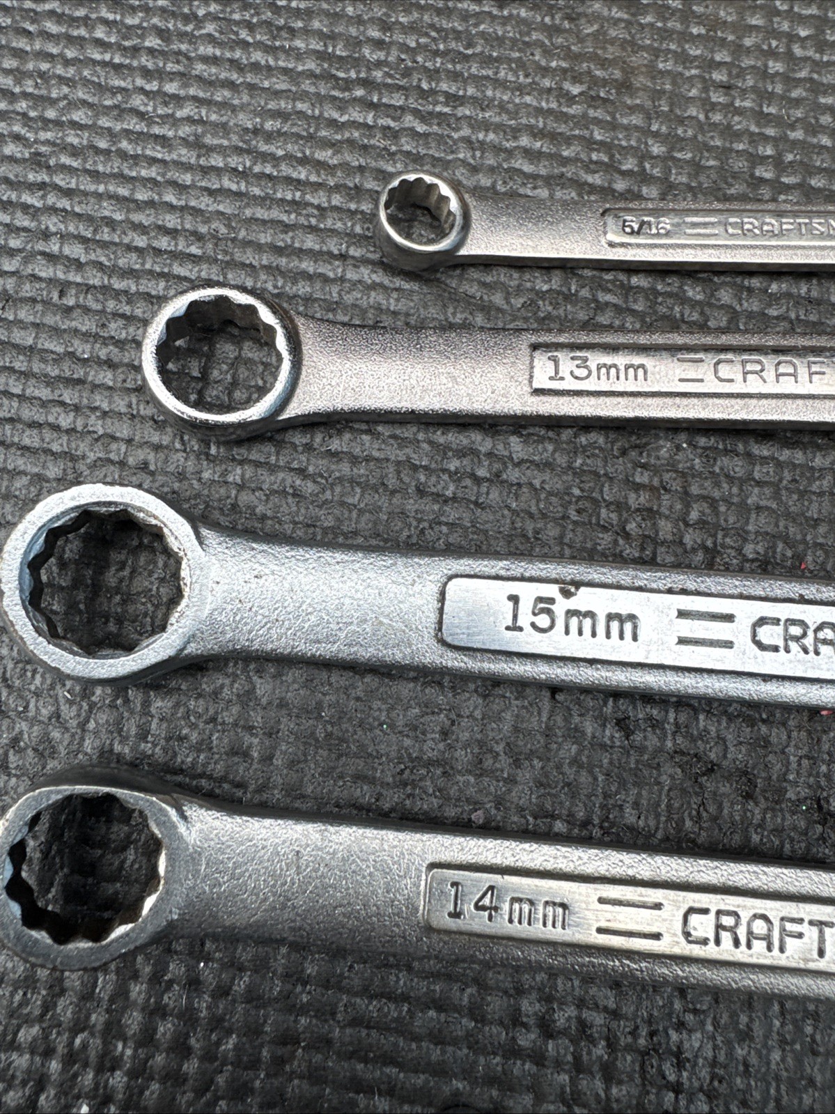 Sears Craftsman USA 12pc Wrench Lot Ignition & Combination 13/14/15mm 5/16 V Set