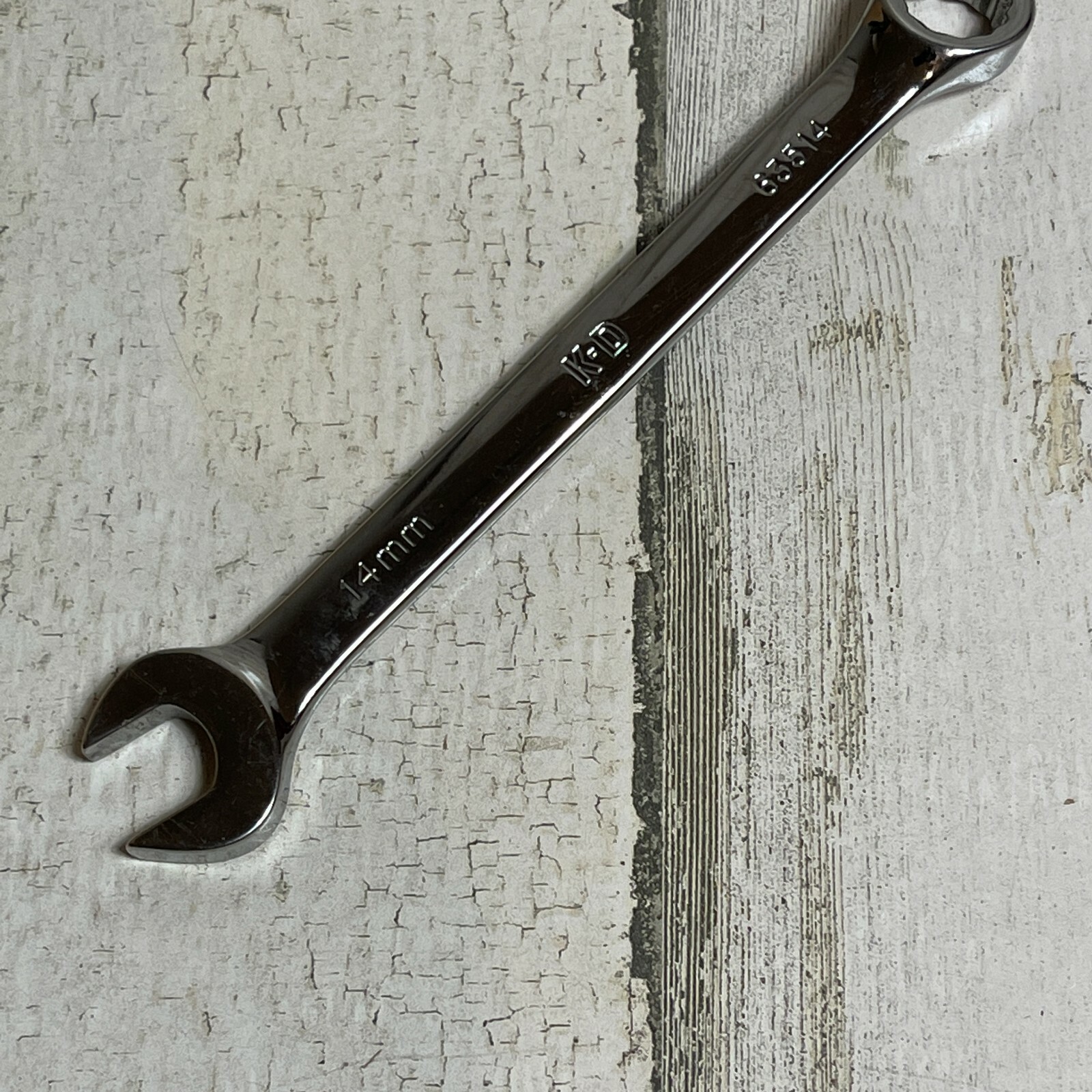 U.S. ARMY SURPLUS – KD 14MM COMBINATION WRENCH 12pt 63514 MADE IN USA Polished
