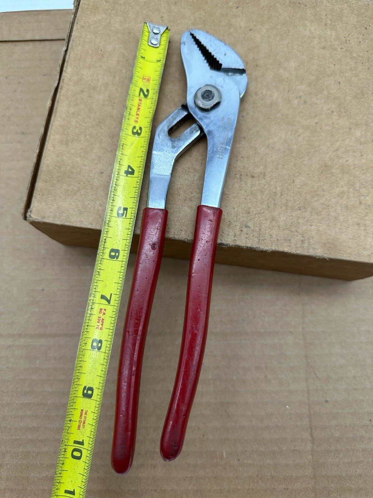 Dayton Tools 5X631 10″ Tongue and Groove Slip Joint Pliers Red Handle Made USA