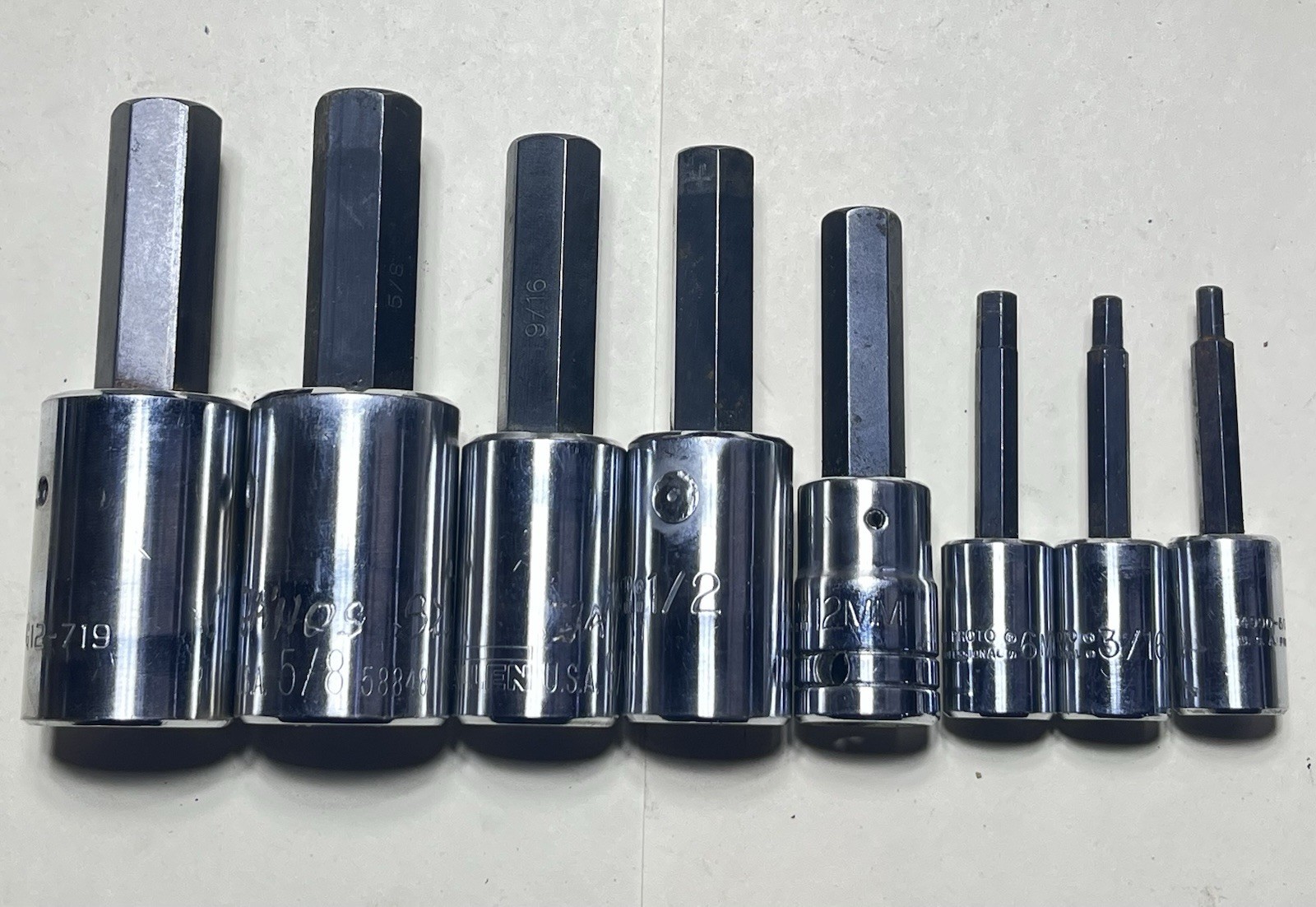 8 Allen Socket Drives ,Allen,Armstrong Others Used