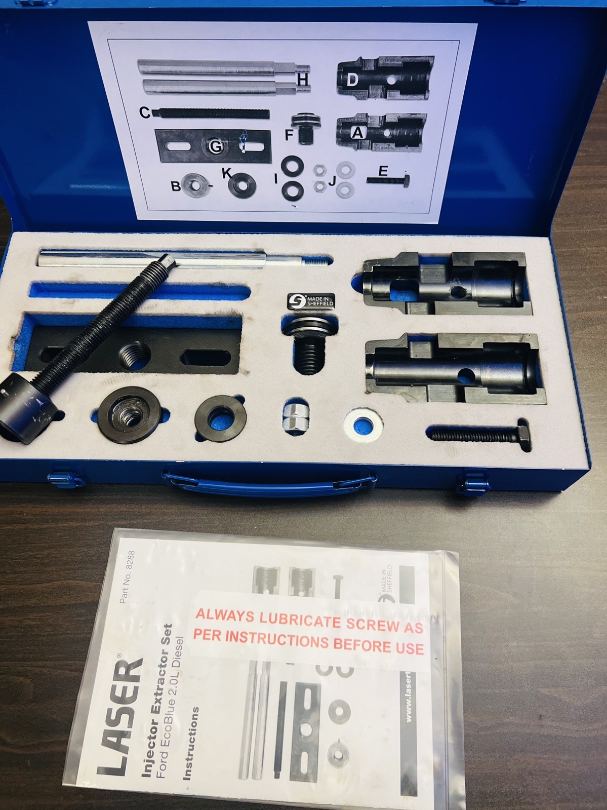 Laser 8288 Injector Extractor Set – Compatible with Ford EcoBlue 2.0 Diesel