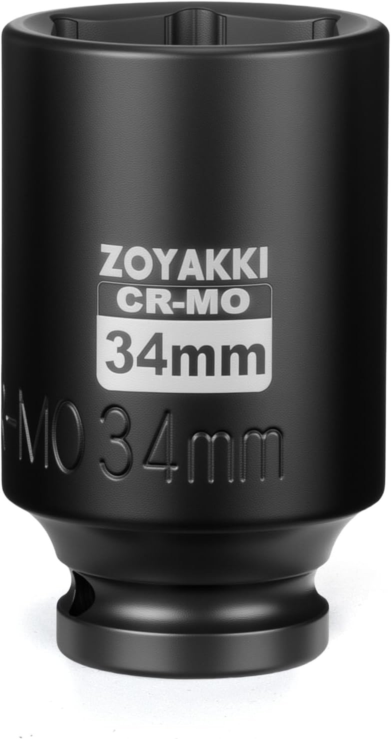 Chrome Molybdenum 1/2-Inch Drive 34 mm Deep Socket – Ultimate Grip & Durability