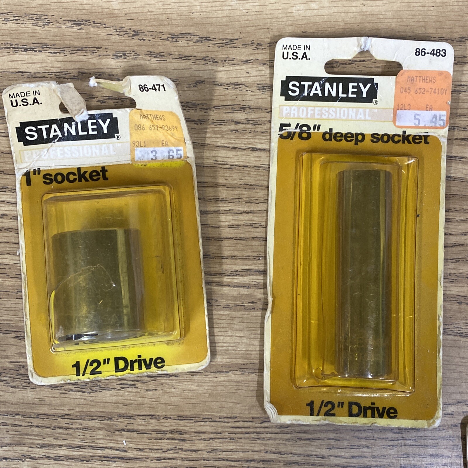 Vintage Stanley Professional Standard Metric Socket Tools Lot Bundle U.S.A.