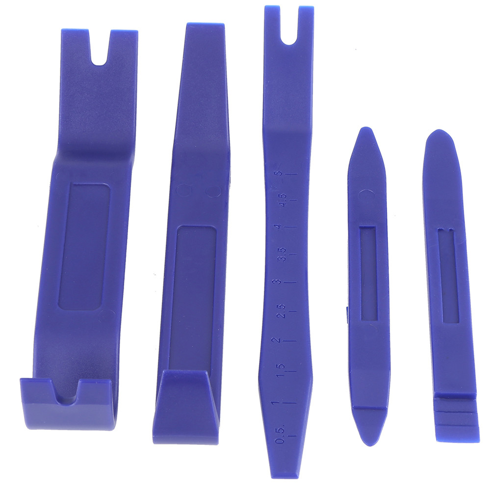 5x Car Door Nylon Trim Panel Dash Installation Removal Repair Pry Tool Kit Blue
