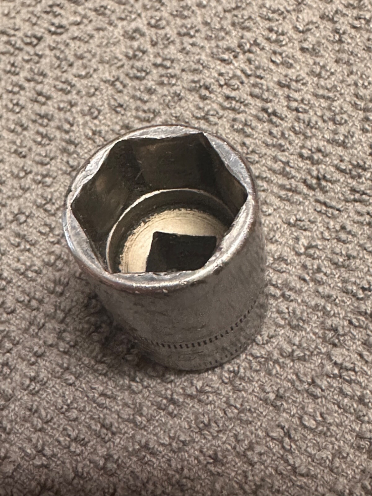 Snap-on Tools Year 1988 Chrome 6 Point 19mm Socket 3/8” Drive FSM191