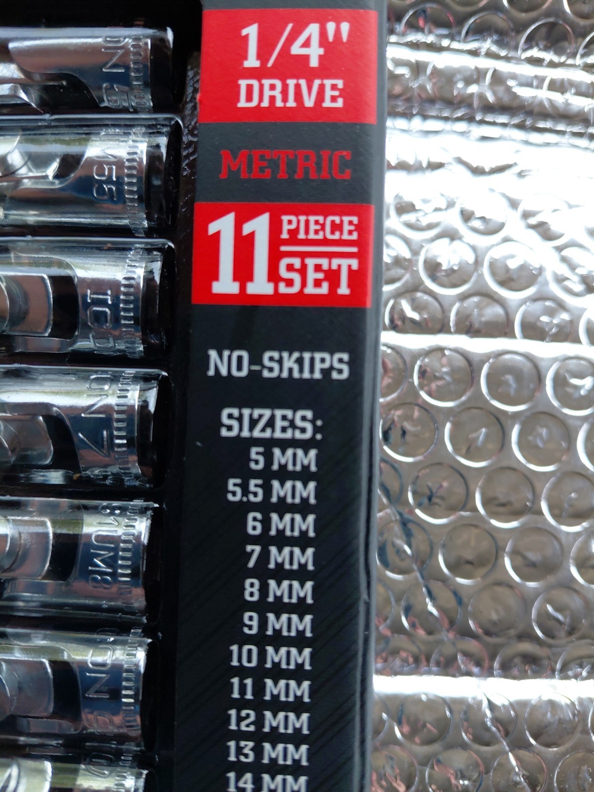 Icon 1/4″drive Metric 11 Piece Set Universal Joint Shallow Socket. FAST SHIPPING