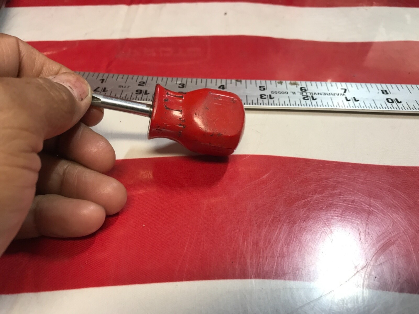 Mac tools screwdriver Phillips #2 stubby P212XA red 4444