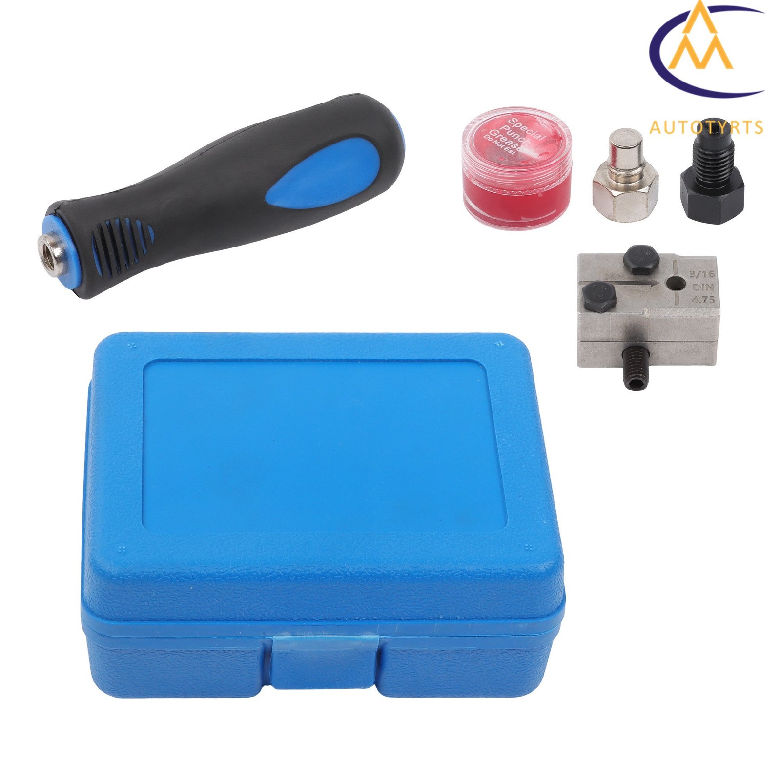 3/16in Automotive Brake Line Flaring Kit 45° Single Flare Tool Handheld