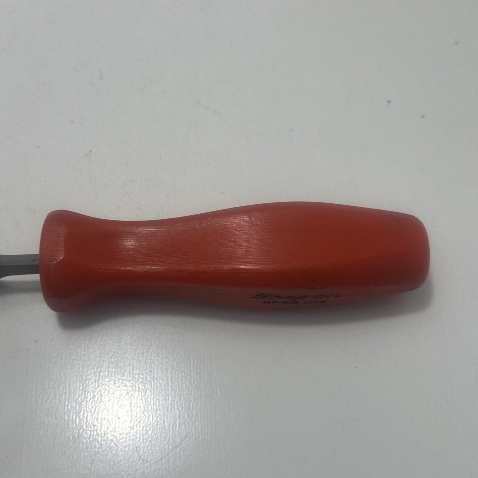Snap On HF-616 Red Screw in Hard Handle Hand File Smooth USA EUC