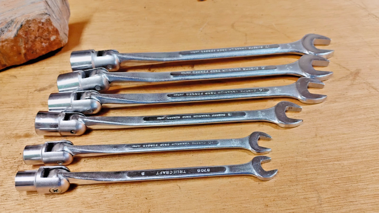 Vintage 6Pc TRUECRAFT Metric,Saltus,Flex Head Wrench Set 12 Pt. 17,15,14,13,10,9