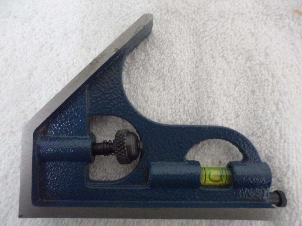 4 Piece Square Set Machinist Combination 12″ Rule Square, Center Protractor,Case