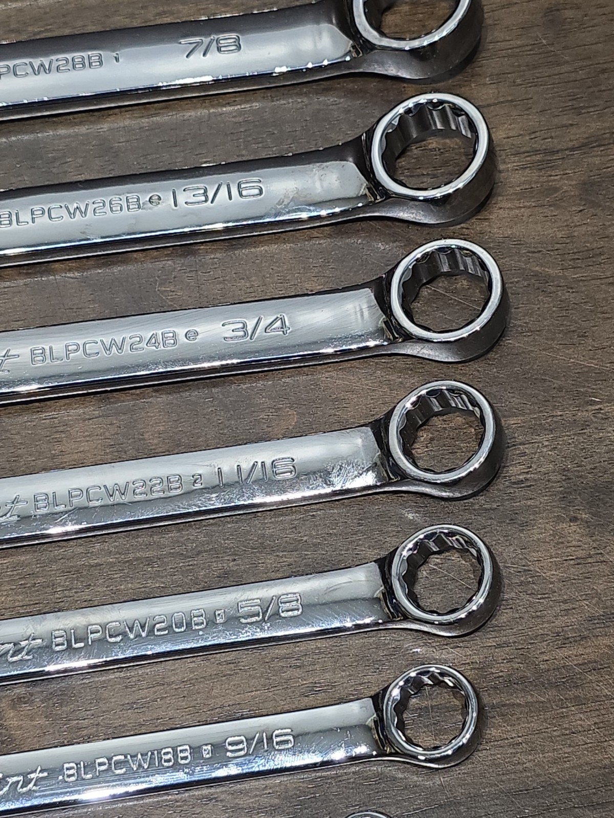 10 pc set-Blue Point USA By Snap On SAE Combination Wrench Set 3/8″-1″ – NO 1/2