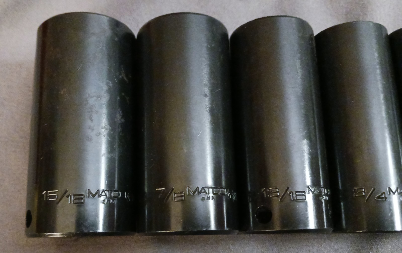 VTG Matco Tools 10pc 3/8″ Drive SAE Deep Impact Socket Set 5/16-7/8″ 6-Point USA