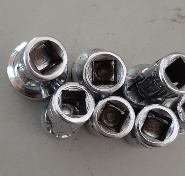 Snap-on Tools 7pc SAE 1/4″ Drive Universal Swivel Socket Set 12pt Point MARKED
