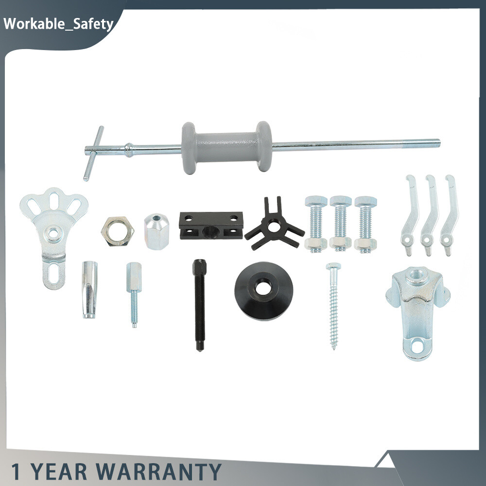 17 Slide Hammer Dent Puller Tool Kit Wrench Adapter Axle Bearing Hub Auto Kits