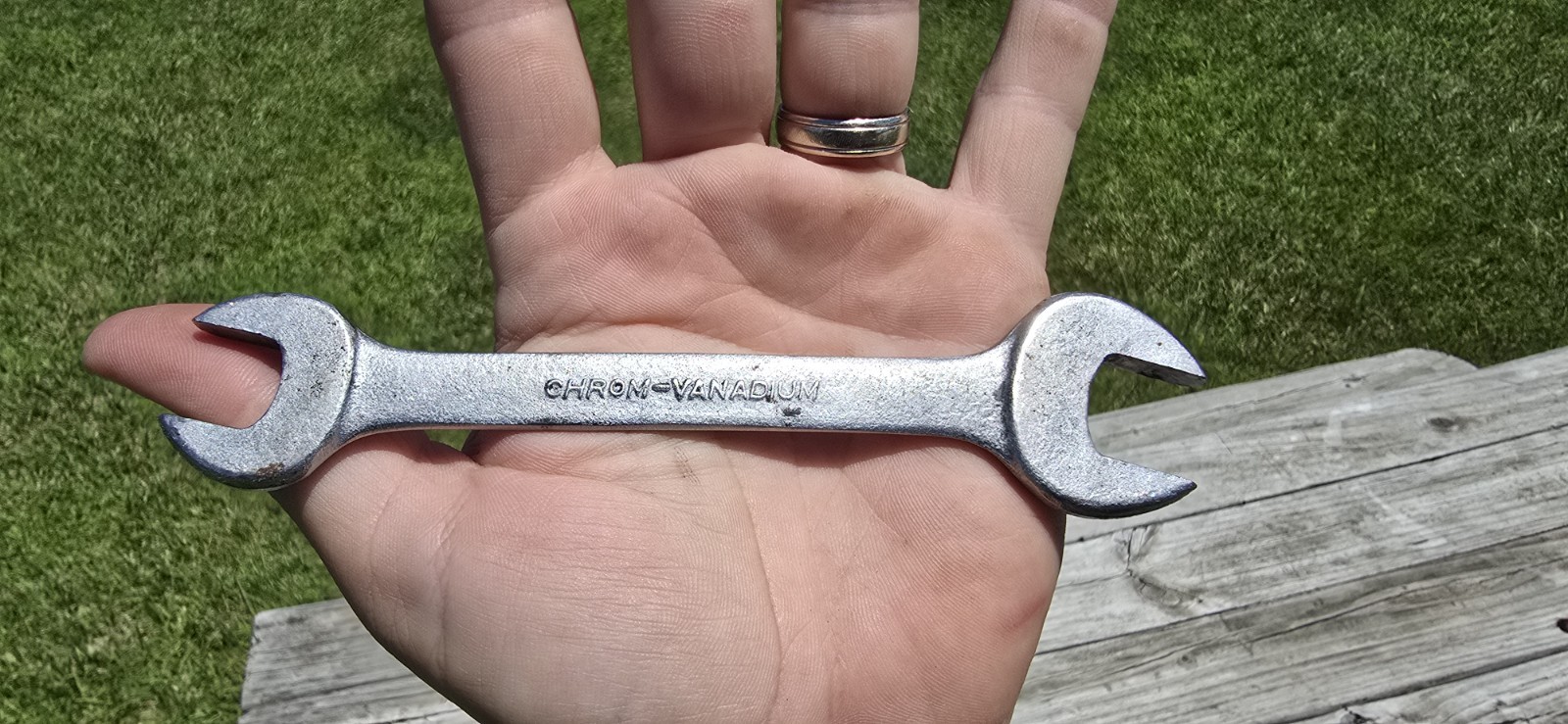 Vintage Hazet B-18 Spanner Wrench Open End 14mm 17mm Porsche German BMW
