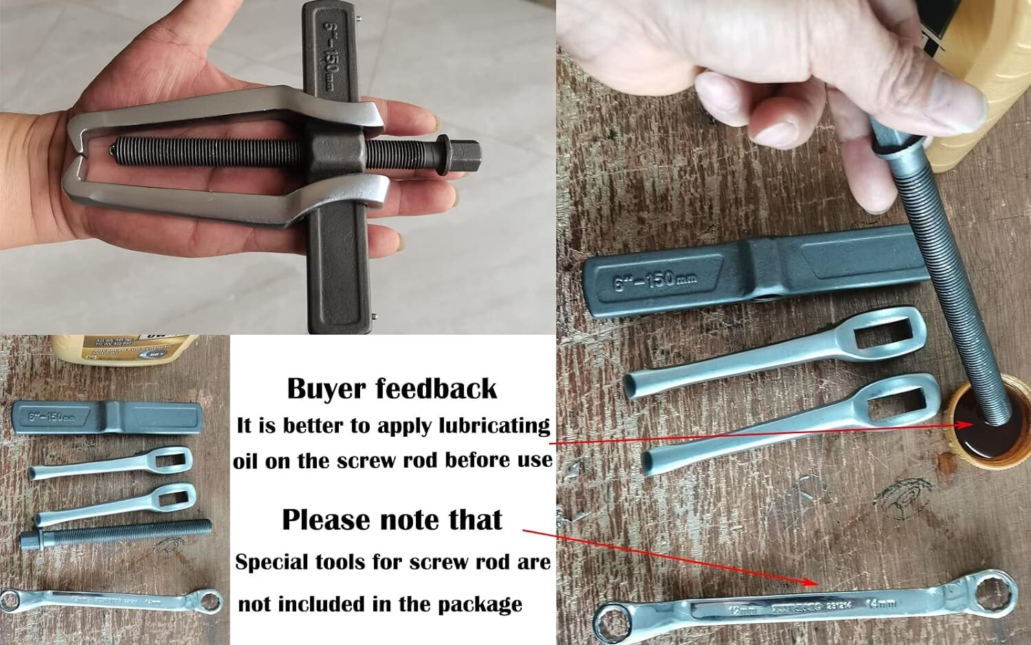High-Quality Chrome Vanadium Steel Two Jaws Gear Puller – Adjustable and Durable