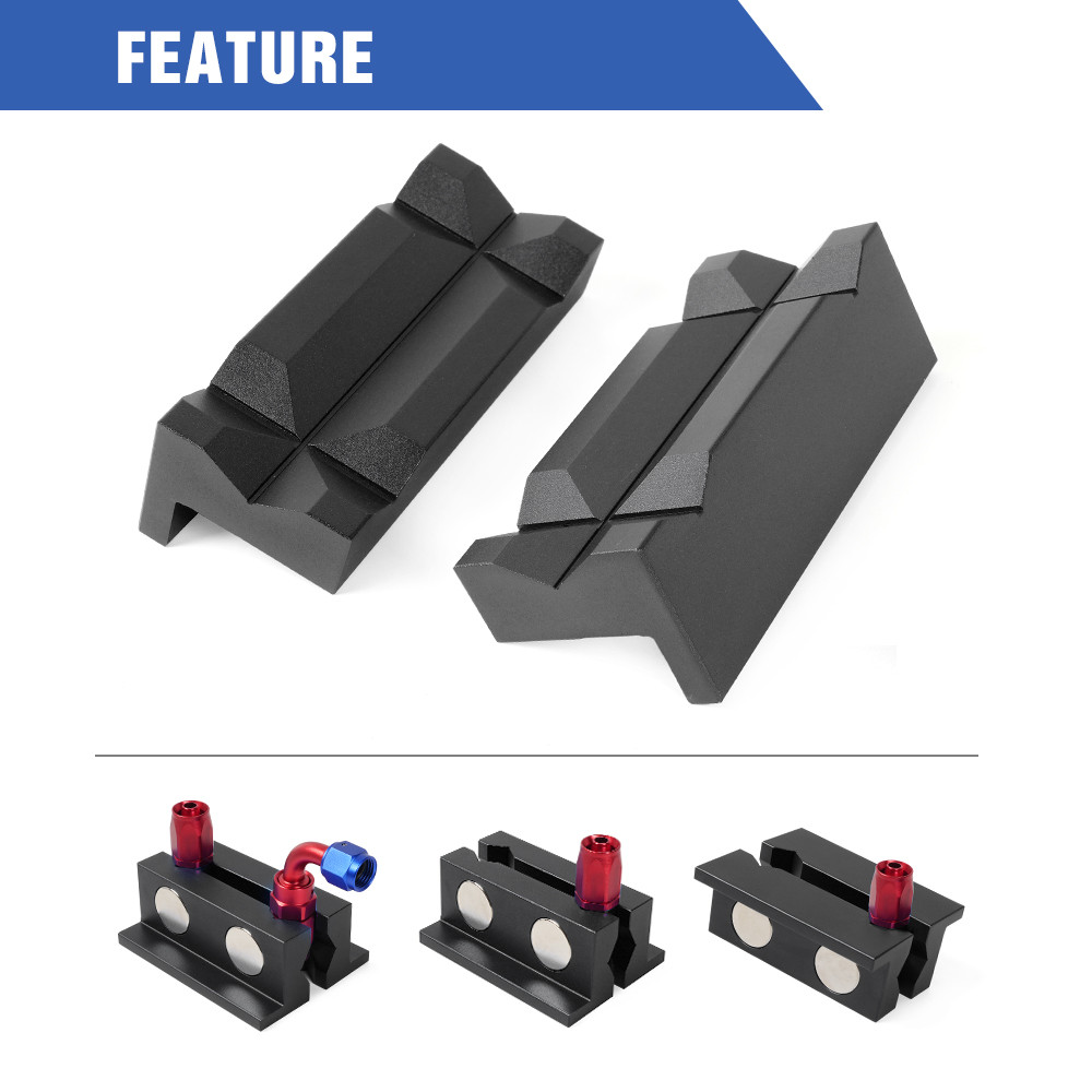 Vise Jaw Protective Inserts Tool with Strong Magnetic for AN Fittings Assembly