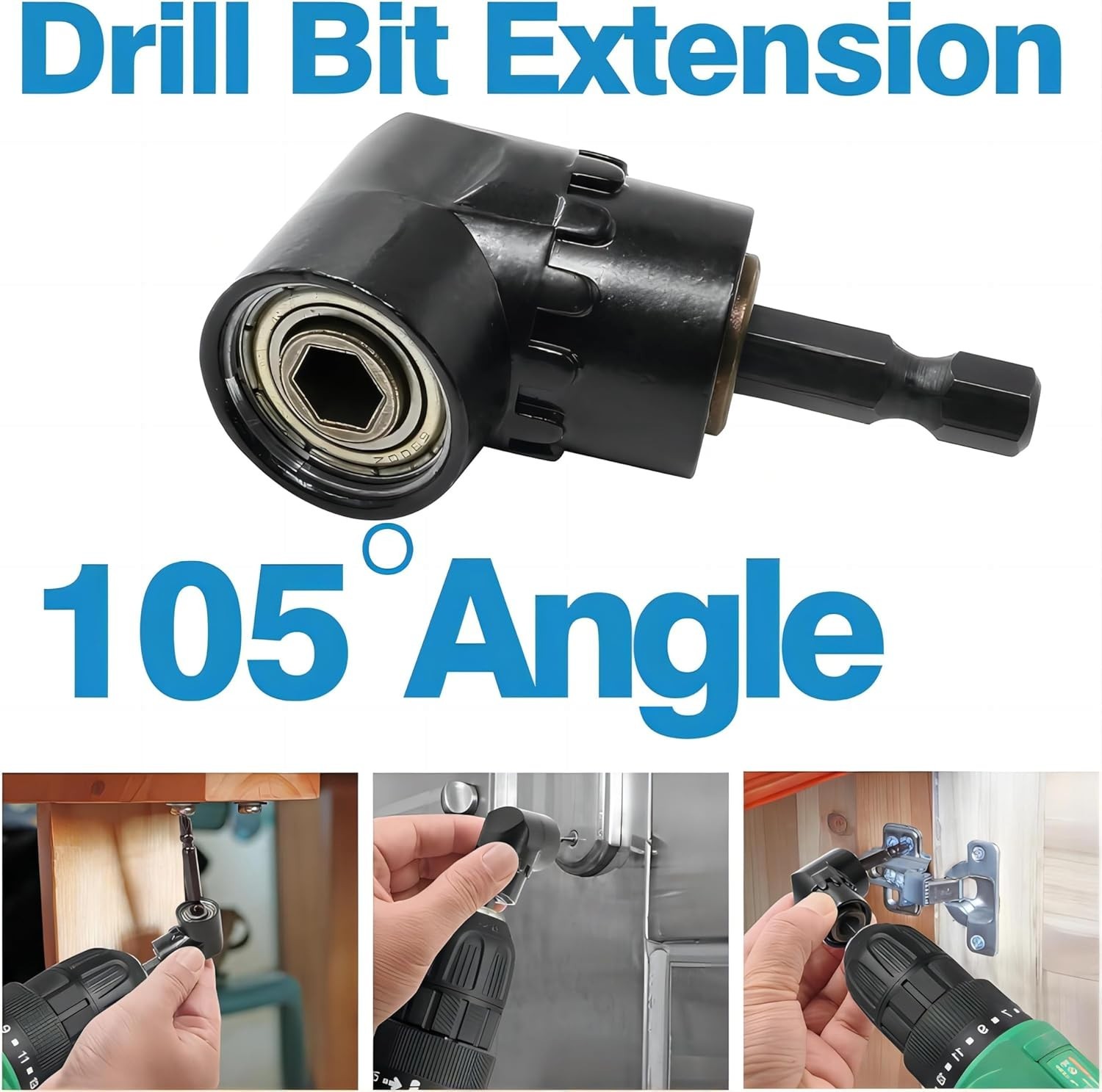 105-Degree Right Angle Socket Adapter Set – 3Pcs High-Grade Tool Extensions