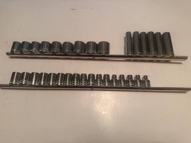 NEW Craftsman 3/8″ DRIVE 32 PC METRIC & SAE 6 POINT DEEP & STD SOCKET SET + RAIL