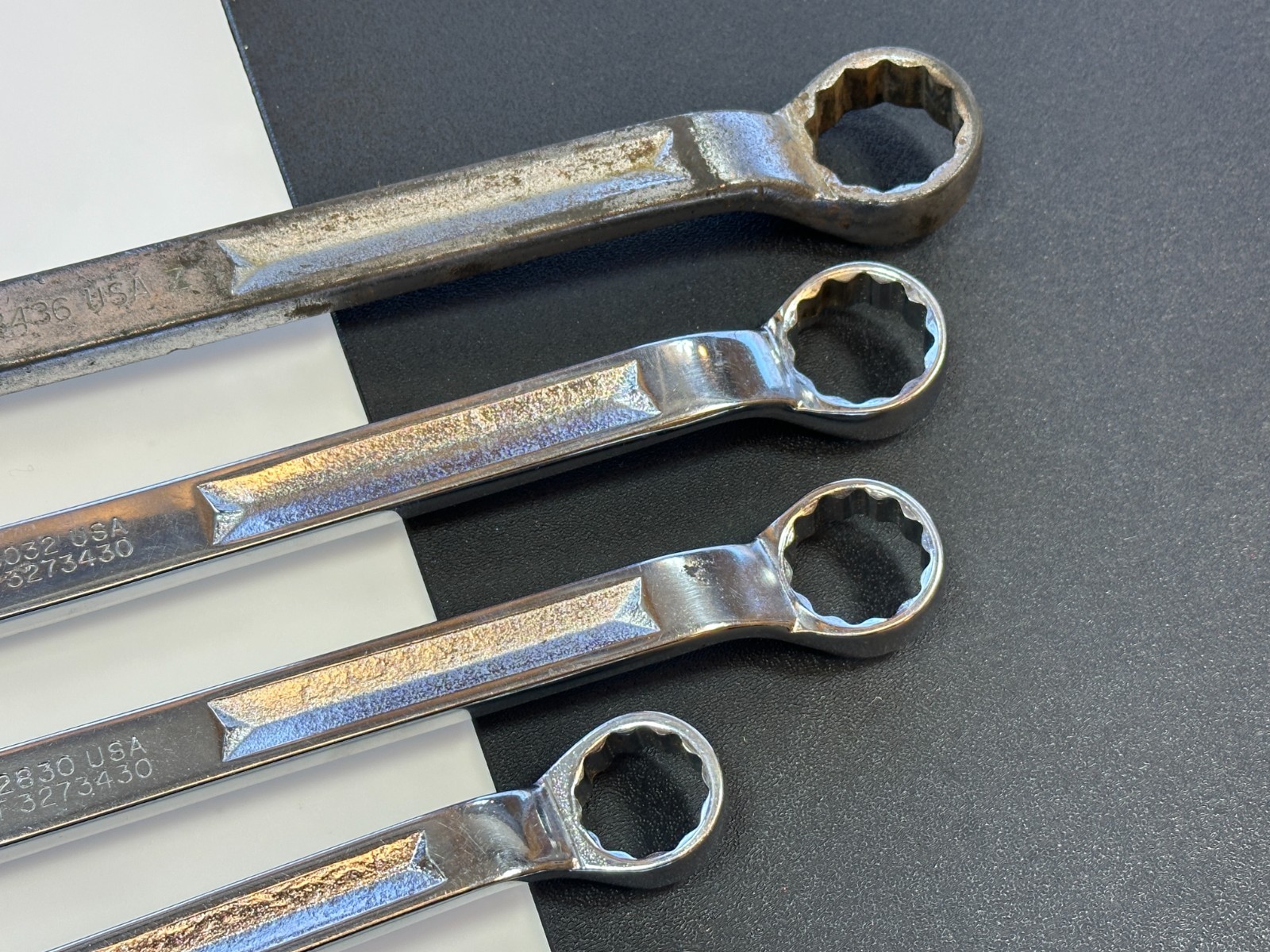 Snap-On Tools USA 5pc XV SAE 5/8″ to 1-1/8” Offset Box End Wrench Set, 12 Point