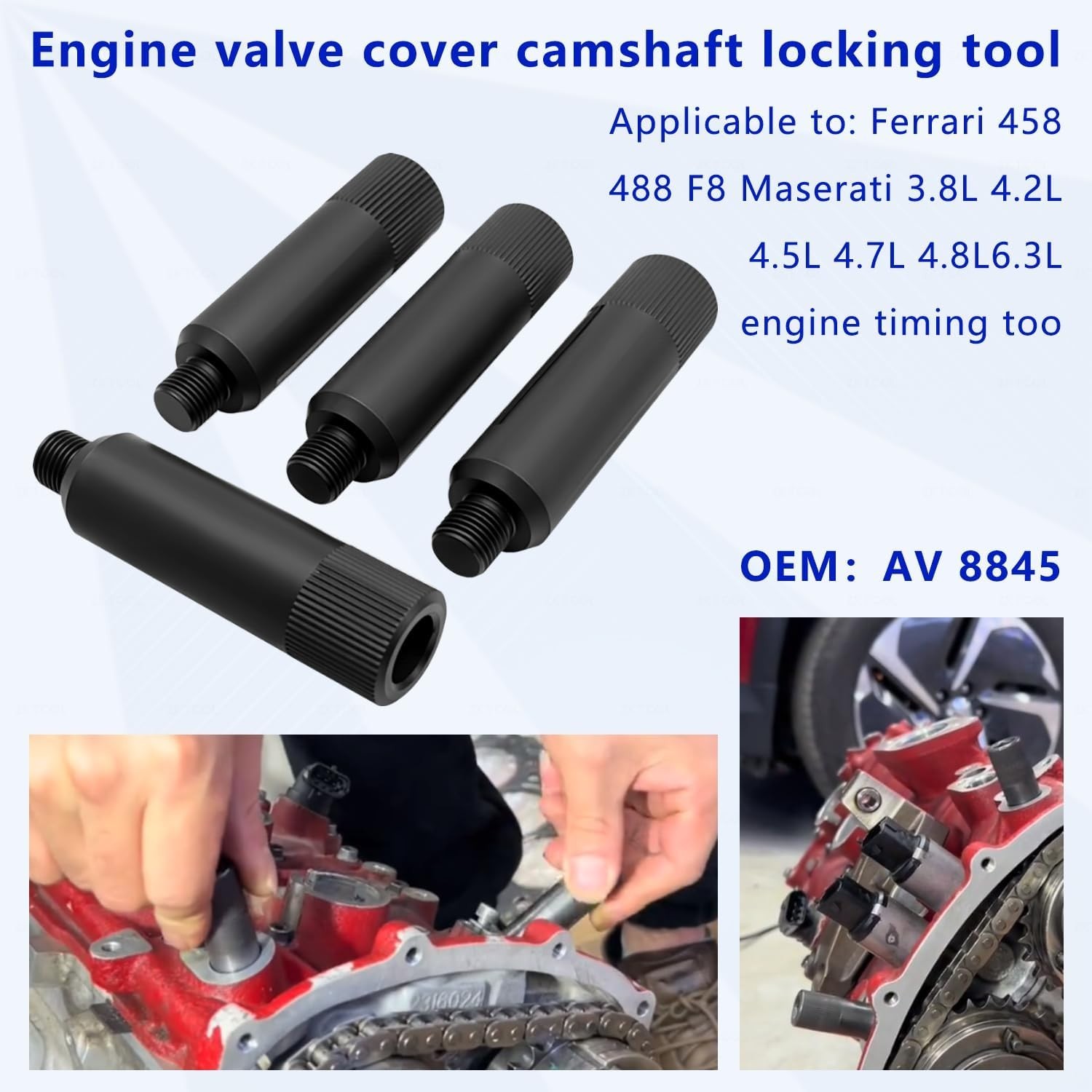 Engine Timing Tool for Maserati 3.8L 4.2L 4.5L 4.7L 4.8L 6.3L Ferrari 458 488 F8