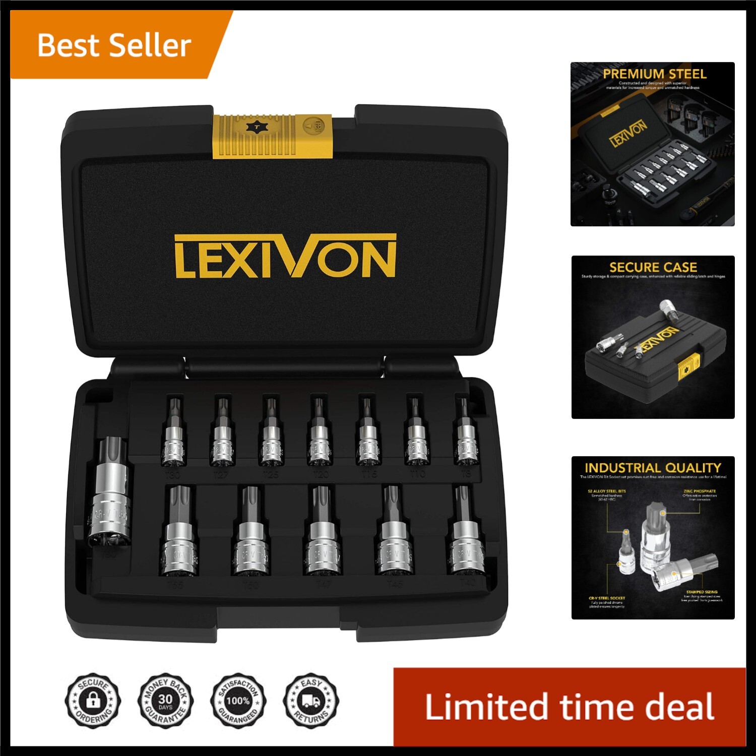 Precision Torx Bit Socket Set – 13-Piece S2 Alloy Steel for DIY & Professionals