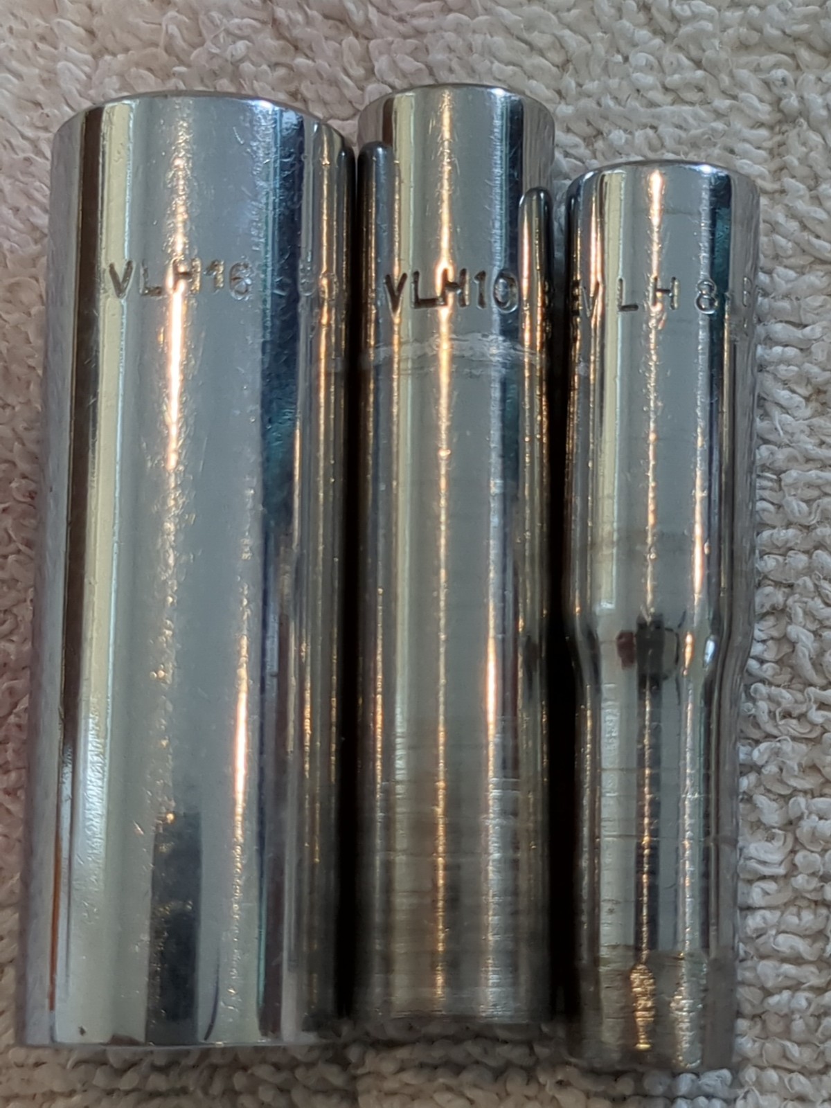 Bonney 5 Socket Lot SAE 1/4, 1/2, 3/8, 5/16 – 1/4 + 3/8 Drives