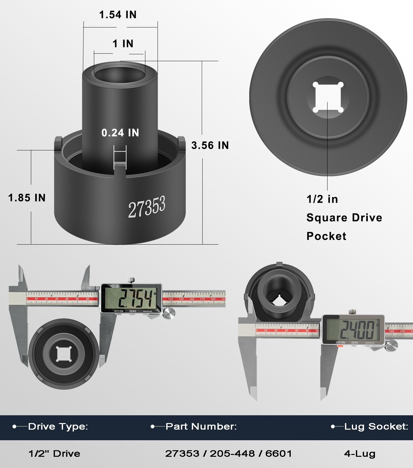 27353 Rear Axle Nut Wrench For Ford F-250, F-350, F-450 Super Duty Trucks 2003 +
