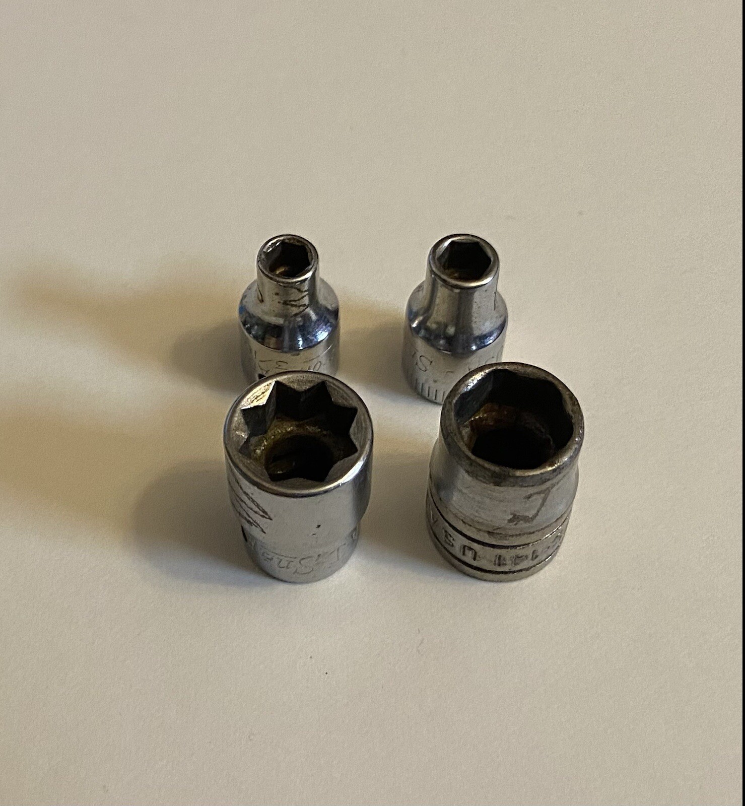 Snap On Socket 1/4″ 1/2” Drive 7/16” 3/8” 3/16” 7/32” Lot Of 4