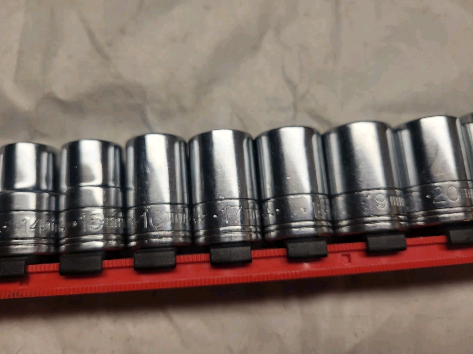 Vintage SK S-K Tools 1/2” Drive 16pc Metric Socket Set 12pt 10mm-26mm USA EXC