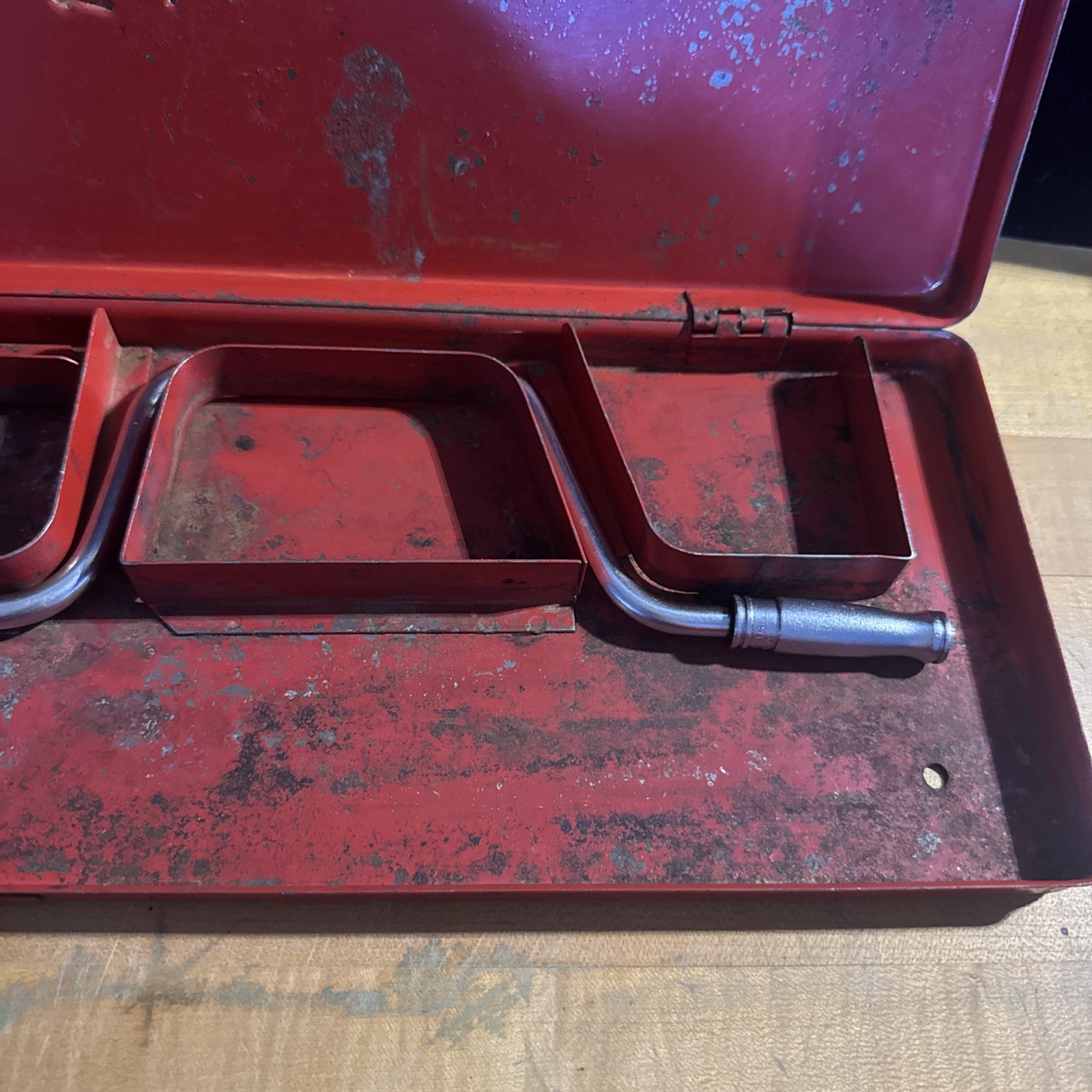 Vintage Snap-on 1/4″ Drive Socket Set Metal Case KRA-282 USA Speed Wrench