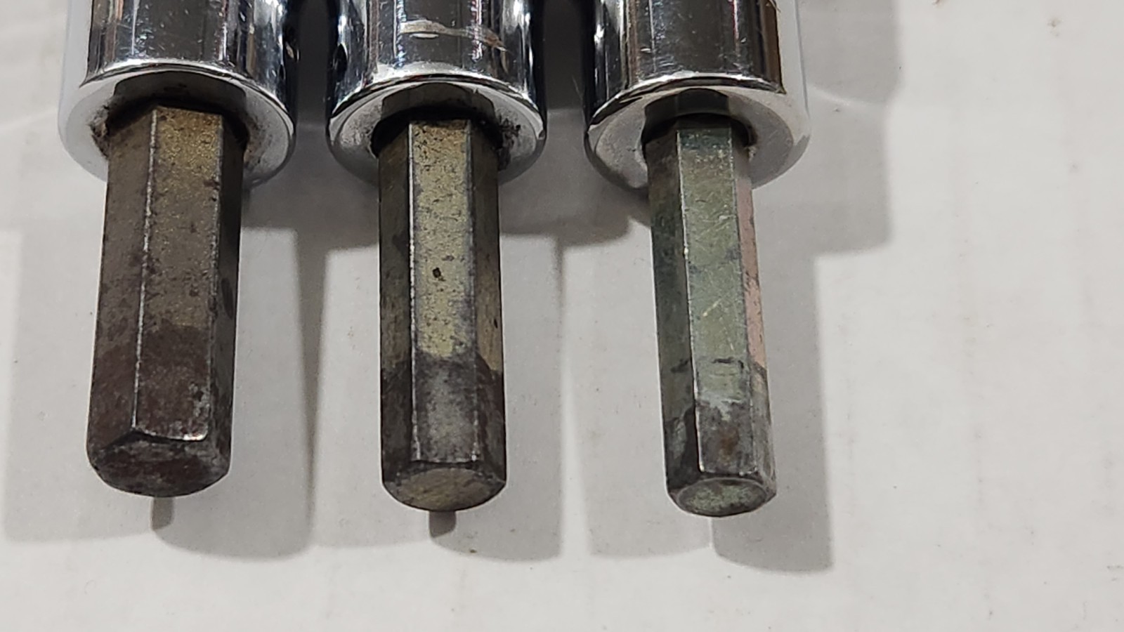 Lot Of 3 Snap-On 3/8″ Drive 6,7,8mm Metric Standard Hex Allen Bit Driver Sockets