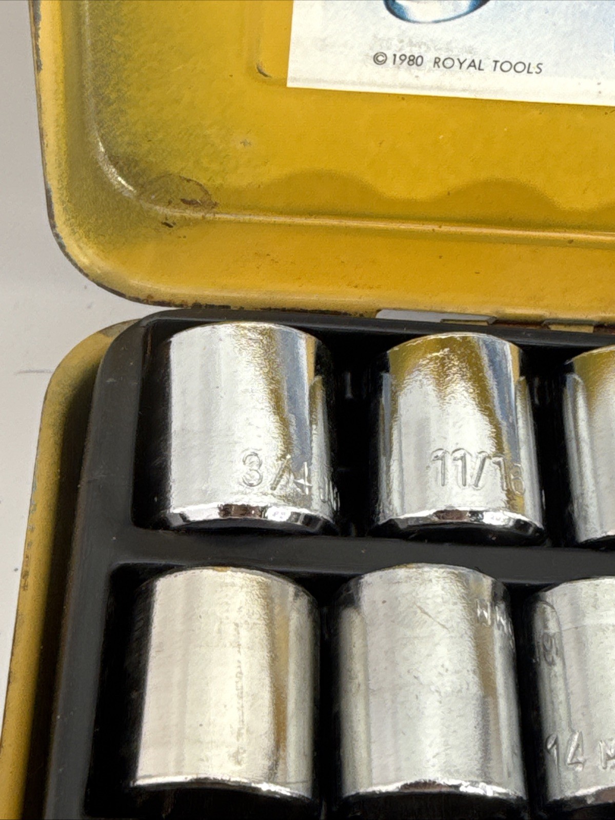 Vtg Royal Tools 40 Piece SAE & Metric Ratchet Socket Tool Set No. 275 Japan