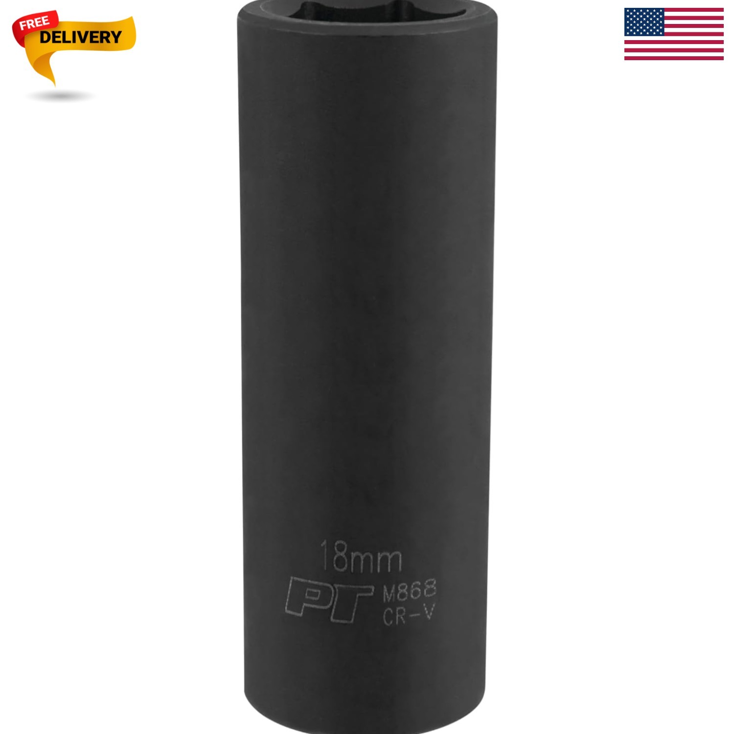 1/2 Drive 6pt Impact Socket, 18mm
