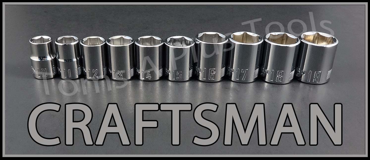 CRAFTSMAN HAND TOOLS 20pc 3/8 SAE METRIC MM 6pt ratchet wrench socket set