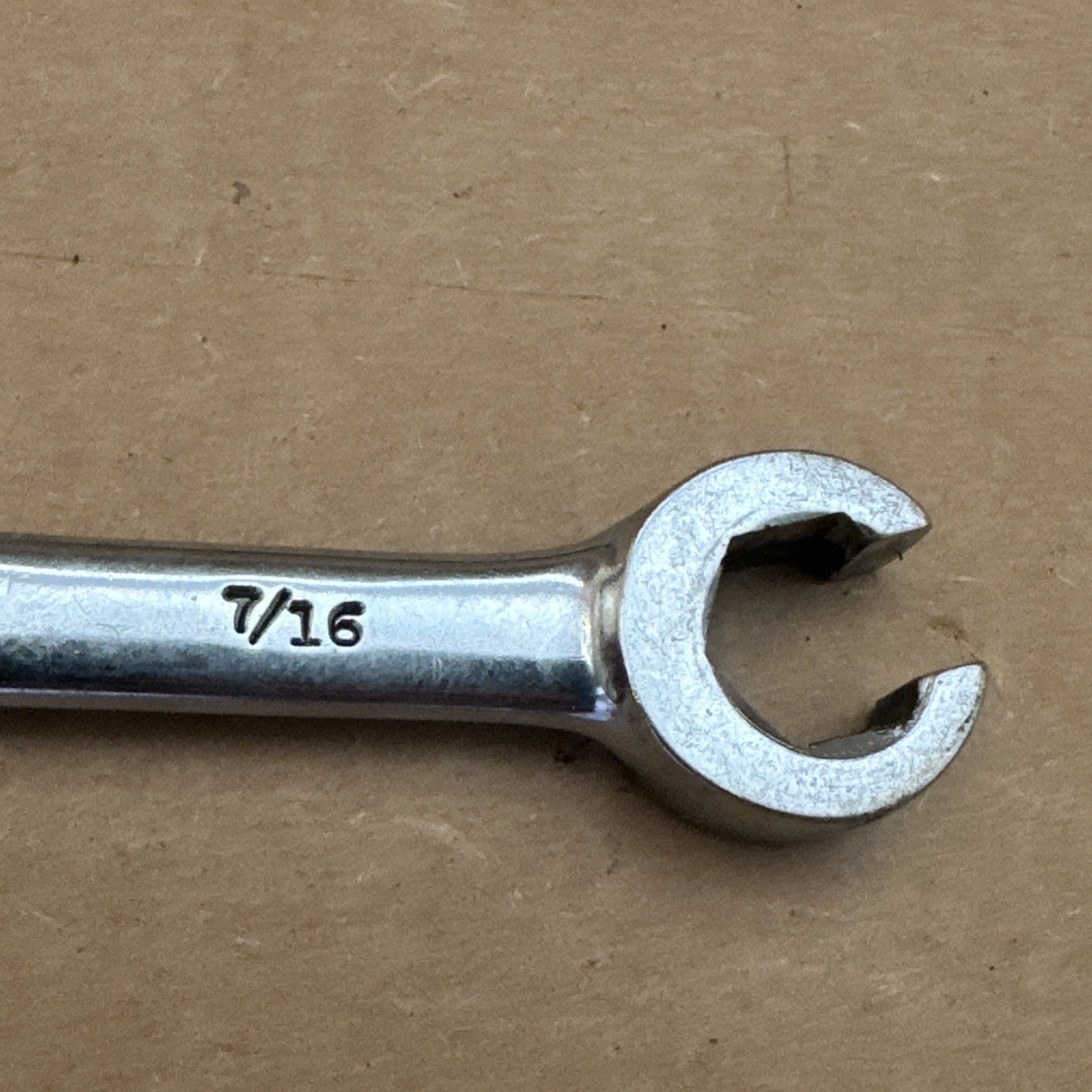 Vintage Vulcan Flare Nut Line Wrench 3/8” X 7/16” Inch SAE Made In USA FW1214