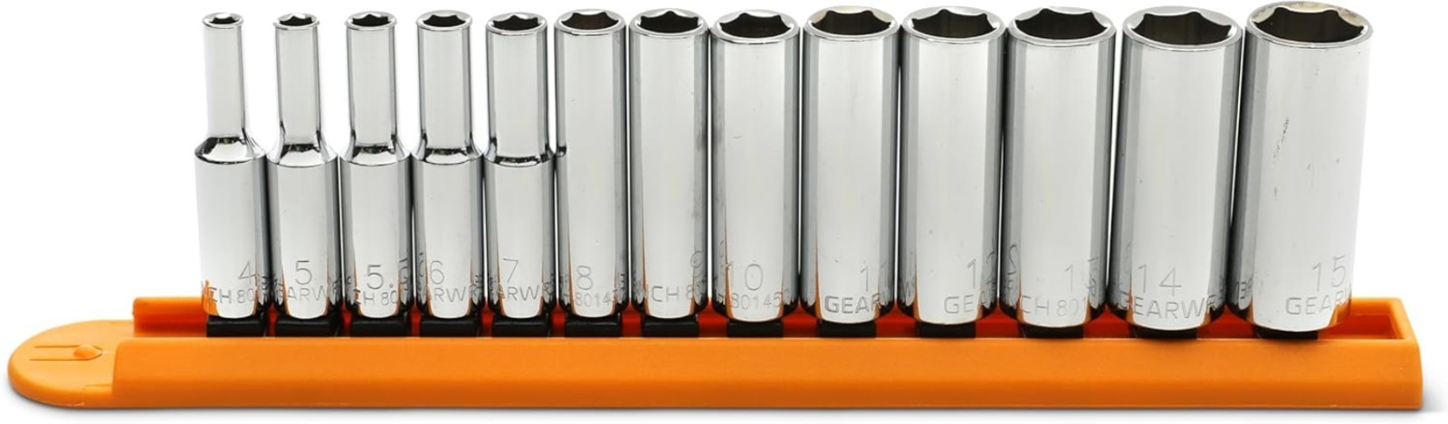 13 Pc. 1/4″ Drive 6 Pt. Socket Set, Deep, Metric – 80304