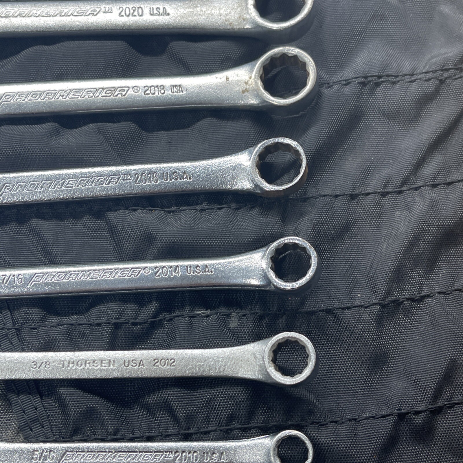 15 Piece Proamerica USA SAE 12 Point Combination Wrench Set 1/4 – 1-1/8 + Roll