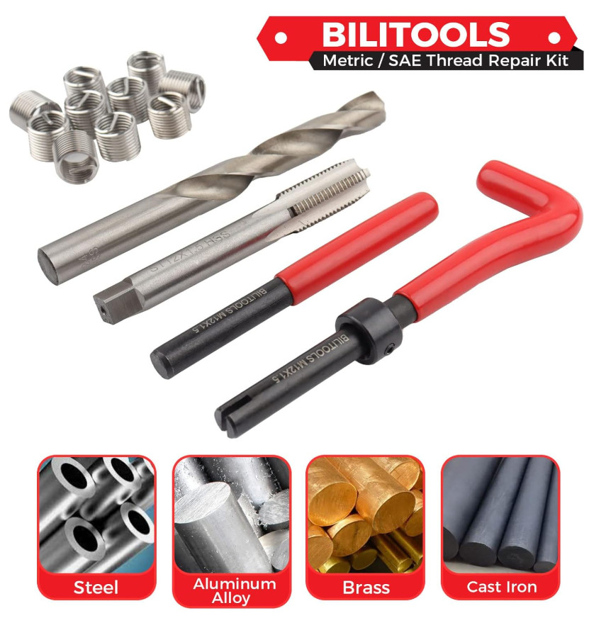 M10x1.25 Thread Repair Kit HSS Drill Helicoil Repair Kit Metric High Quality NEW