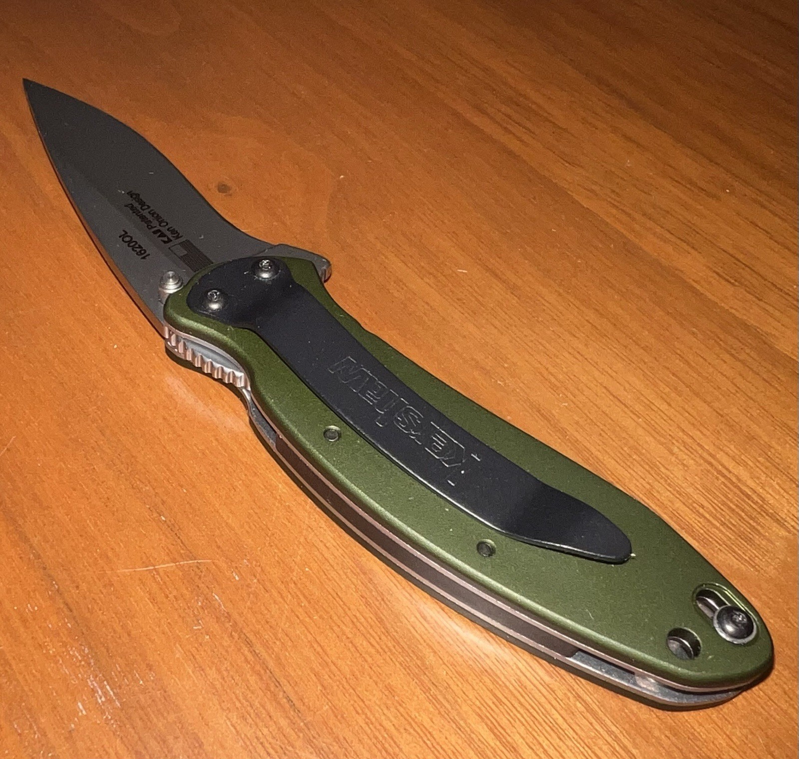 NEW! Kershaw Scallion Olive Drab 2.4” Pocket Knife (1620OL) – Ken Onion Design