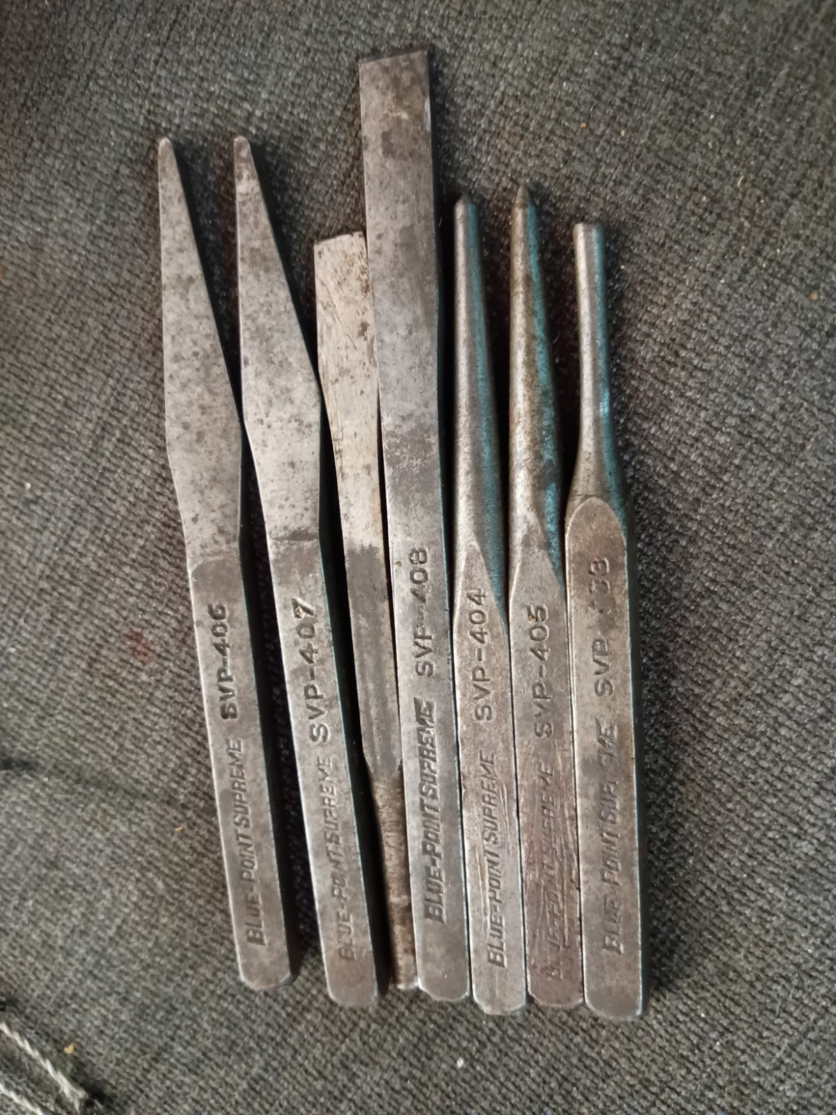 Snap-on Blue Point 7-pc Punch & Chisel Set
